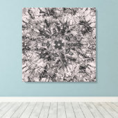 Rose Goldene Linie Kunst Mandala Zeichnend Leinwanddruck (Insitu (Holzboden))