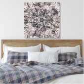 Rose Goldene Linie Kunst Mandala Zeichnend Leinwanddruck (Insitu (Schlafzimmer))