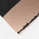 Rose Goldene Pinselstriche Fleecedecke (Ecke)