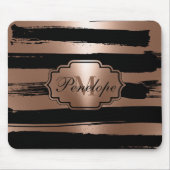Rose Goldene Pinselstriche Mousepad (Vorne)