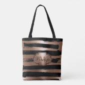 Rose Goldene Pinselstriche Tasche (Rückseite)