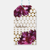 Rose, Goldene Punkte - benutzerdefinierte Geschenk Geschenkanhänger (Rückseite)