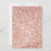 Rose Goldene Quinceanera Einladung (Rückseite)