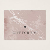 Rose Goldene Rosa Geschenkgutschein (Vorderseite)