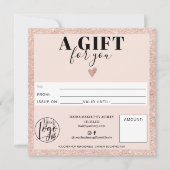 Rose Goldene Rosa Vierkantschenkel Logo (Vorderseite)