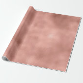 Rose Goldene Rose Metallischer Minimalismus Glaspf Geschenkpapier (Ungerollt)
