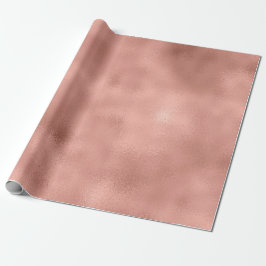 Rose Goldene Rose Metallischer Minimalismus Glaspf Geschenkpapier