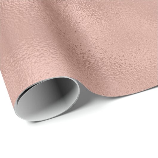 Rose Goldene Rose Metallischer Minimalismus Glaspf Geschenkpapier (Rolleneckpunkt)