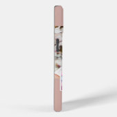 Rose Goldene Schwarze Foto Collage Name Case-Mate iPhone Hülle (Rückseite / Rechts)