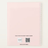 Rose Goldene Schwarze Schule Studie Typografie 202 Planer (Rückseite)