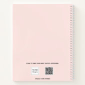 Rose Goldene Schwarze Schule Studie Typografie Notizblock (Rückseite)