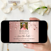 Rose goldene Sterne Foto Geburtstag Save The Date