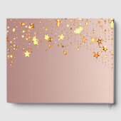 Rose goldene Sterne heißt 40. Geburtstag Gästebuch (Rückseite)