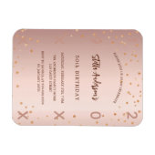 Rose goldene Sterne Jahr Magnet (Horizontal)