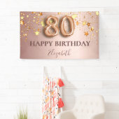 Rose goldene Sterne Rosa Ballon Drehbuch Banner (Insitu)