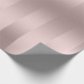 Rose-goldene Streifen metallisches Aussehen Geschenkpapier (Ecke)
