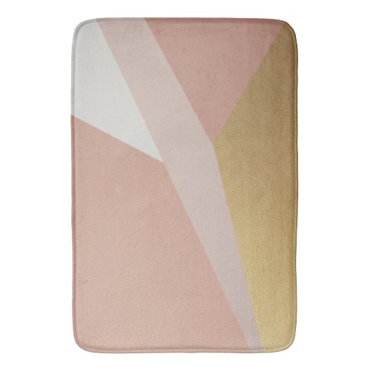 Rose Goldene Stundengeometrie Badematte (Vorderseite Vertikal)
