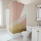 Rose Goldene Stundengeometrie Duschvorhang (Beispiel)