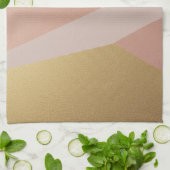 Rose Goldene Stundengeometrie Geschirrtuch (Gefaltet)