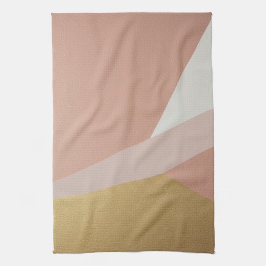 Rose Goldene Stundengeometrie Geschirrtuch (Vertikal)