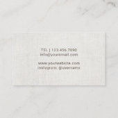 Rose Goldene Tree Elegante Visitenkarte (Rückseite)