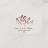 Rose Goldene Tree Elegante Visitenkarte (Vorderseite)