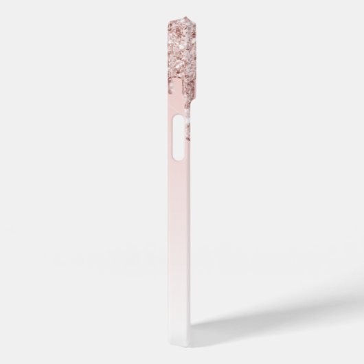 Rose Goldene Tropfen Monogramm Case-Mate iPhone Hülle (Rückseite / Rechts)