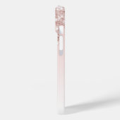 Rose Goldene Tropfen Monogramm Case-Mate iPhone Hülle (Rückseite / Links)