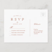 Rose Goldene verzierte UAWG Einladungspostkarte (Rückseite)