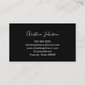 Rose goldene Wabenrübe und Bienenlogo auf schwarz Visitenkarte (Rückseite)