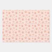 Rose Goldene Winterschneeflocken auf weißem Muster Geschenkpapier Set (Vorderseite 2)