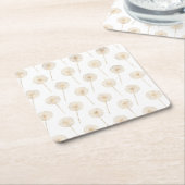 Rose goldener Löwenzahn wünscht weißen Hintergrund Rechteckiger Pappuntersetzer (angewinkelt)