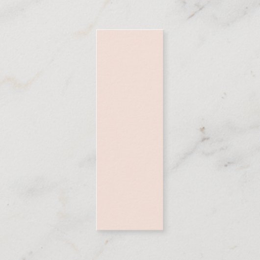 Rose - goldener Streifen auf rot-rosa Geschenketik Mini Visitenkarte (Rückseite)