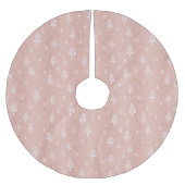 Rose goldenes Weihnachtsbaummuster modern Polyester Weihnachtsbaumdecke (Vorderseite)