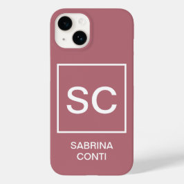 Rose Goldfarbe beruflich einfache Monogrammbezeich Case-Mate iPhone 14 Hülle