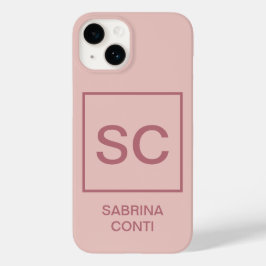 Rose Goldfarbe beruflich einfache Monogrammbezeich Case-Mate iPhone 14 Hülle