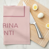 Rose Goldfarbe beruflich einfache Monogrammbezeich Geschirrtuch (Viertel Falte)