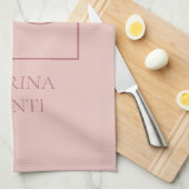 Rose Goldfarbe beruflich einfache Monogrammbezeich Geschirrtuch (Viertel Falte)