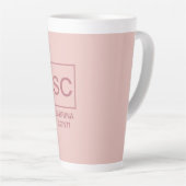 Rose Goldfarbe beruflich einfache Monogrammbezeich Milchtasse (Rechte Ecke)