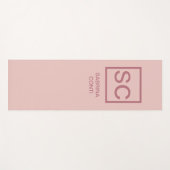 Rose Goldfarbe beruflich einfache Monogrammbezeich Yogamatte (Vorderseite (Horizontal))