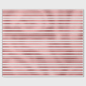 Rose, goldfarben, metallische Streifen Geschenkpapier (Flach)