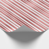 Rose, goldfarben, metallische Streifen Geschenkpapier (Ecke)