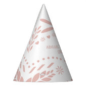 Rose, goldfarben, pink, weiß Papadeiche, Babydusch Partyhütchen (Links)