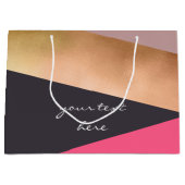 Rose, goldfarben, rosa, grau große geschenktüte (Vorderseite)