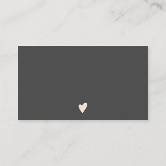 Rose goldfarben Schriftart rot Rosa Reihenfolge Vi Visitenkarte (Rückseite)