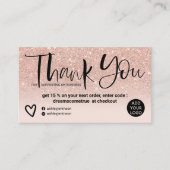 Rose goldfarben Schriftart rot Rosa Reihenfolge Vi Visitenkarte (Vorderseite)