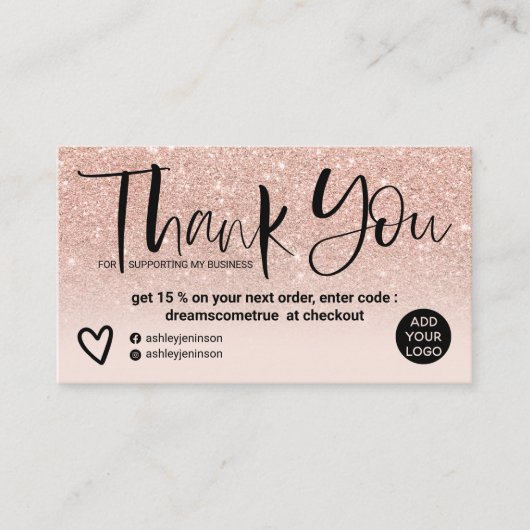 Rose goldfarben Schriftart rot Rosa Reihenfolge Vi Visitenkarte (Vorderseite)