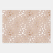 Rose, goldfarben und beige geschenkpapier set (Vorderseite 3)