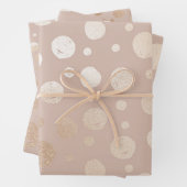 Rose, goldfarben und beige geschenkpapier set (Beispiel)