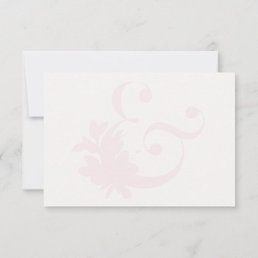 Rose goldfarbene Ampere und Rosa Magnolienhochzeit RSVP Karte (Rückseite)